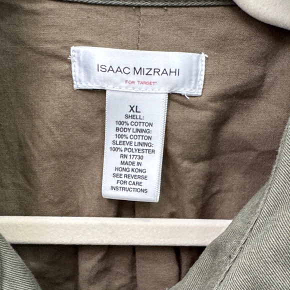 Isaac Mizrahi x Target Collared Utility Button Down Jacket in Olive Green - Picture 2 of 7